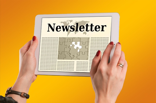 Newsletter sur tablette